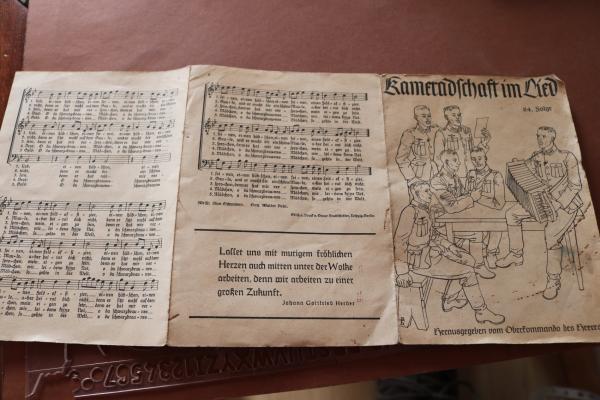 Faltblatt Lieder  - Kameradschaft im Lied 24. Folge des OKH